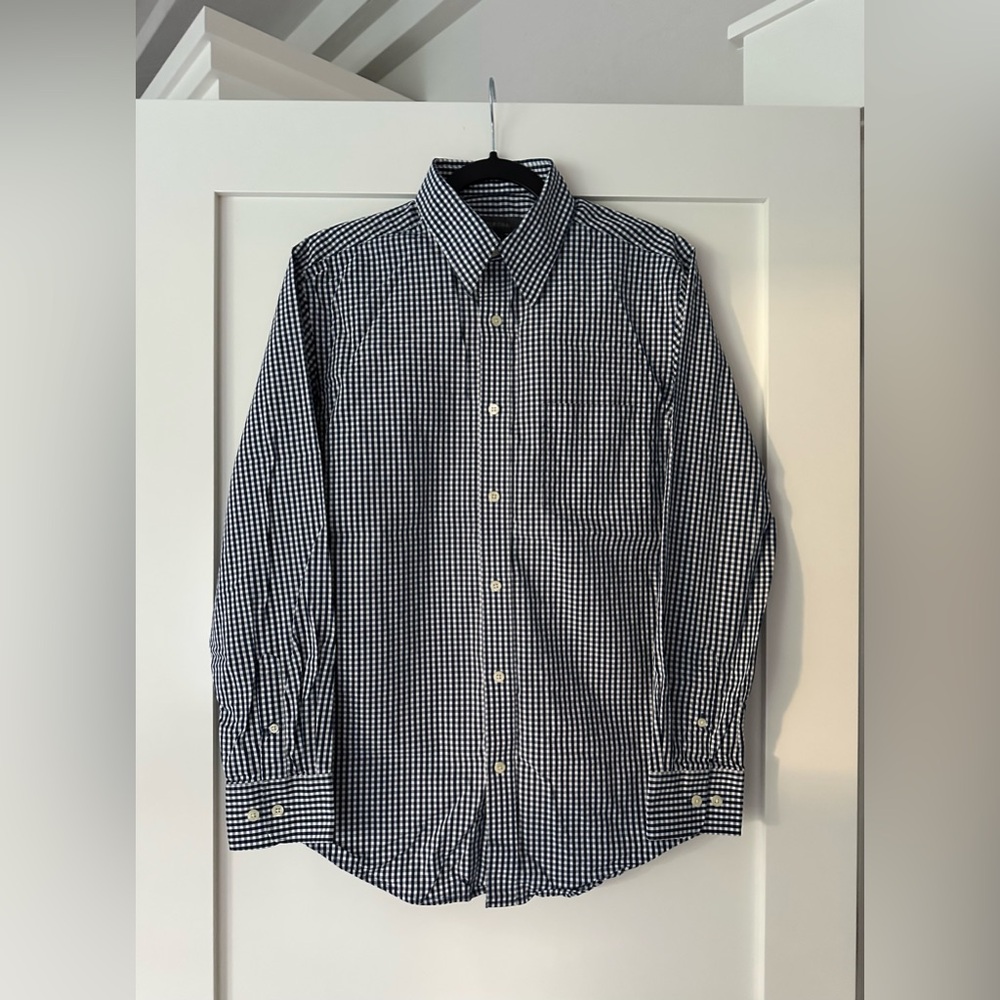 Vintage Y2K Merona Men’s 100% Cotton Button-Front Long Sleeve Shirt Small